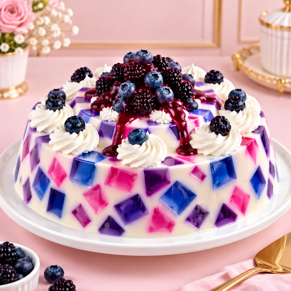 Gelatina Mosaico molde morado