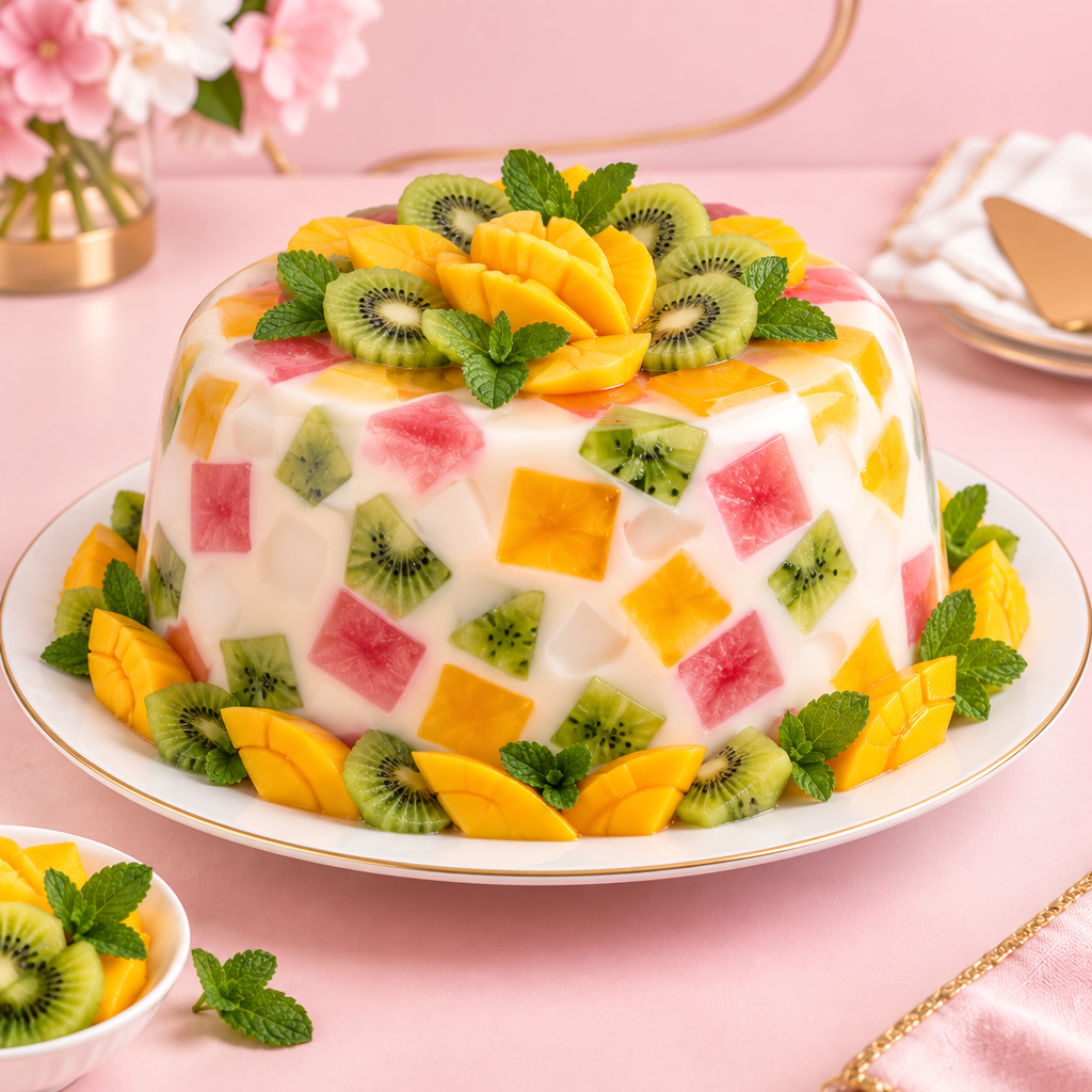 Gelatina Mosaico molde tropical